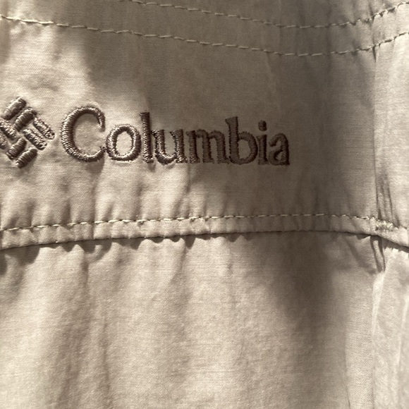 Columbia men’s SZ L winter jacket coat waist length tan outer tan fleece lining - Picture 3 of 4